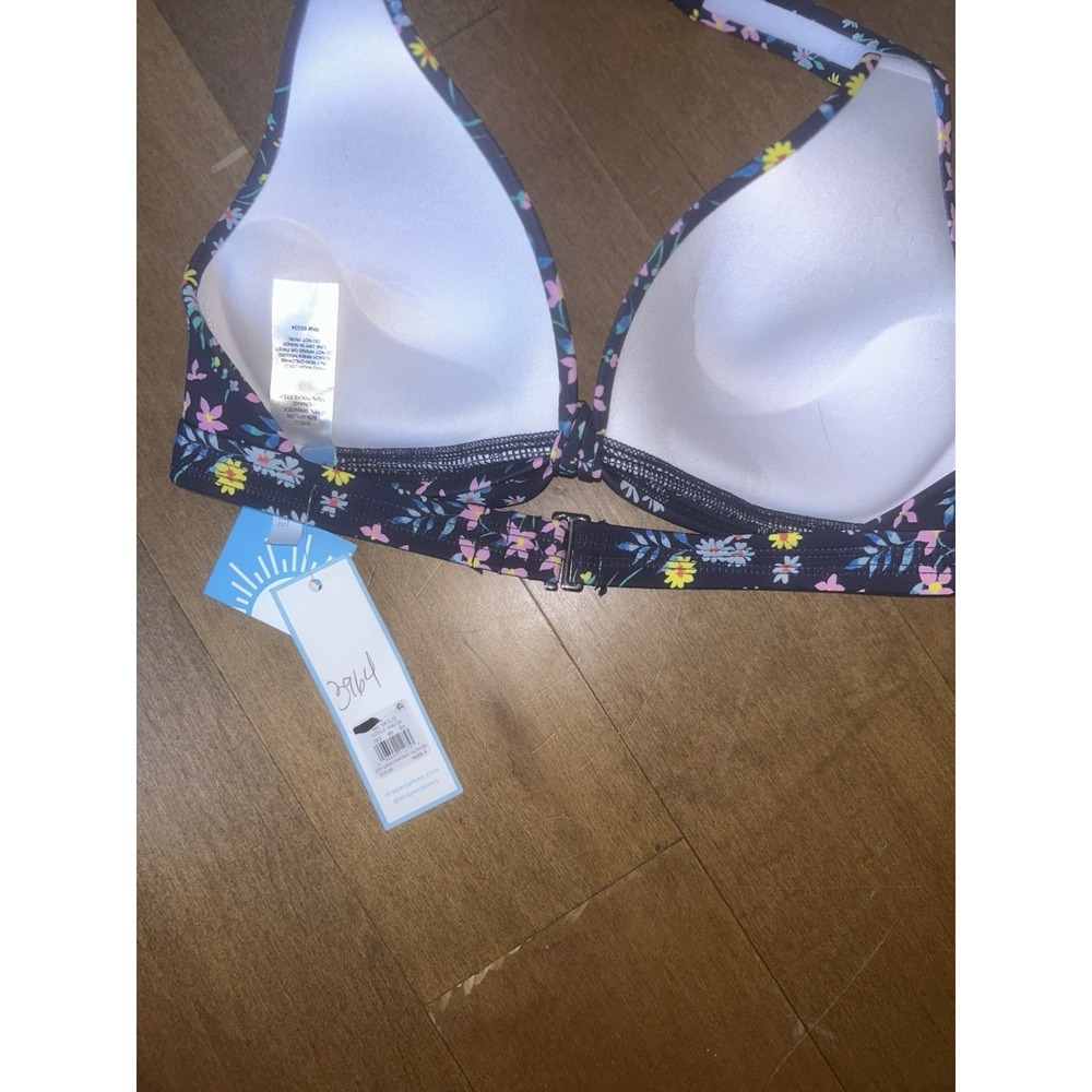 Draper James RSVP Navy Floral Swim Suit Top Small With Padding - Picture 4 of 4